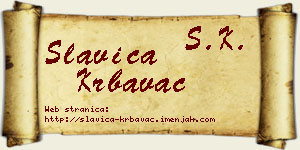 Slavica Krbavac vizit kartica